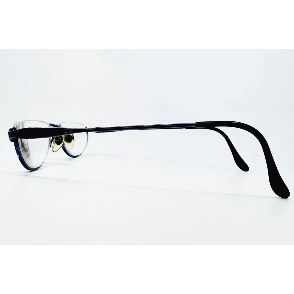 Luxottica Eyeglasses Unisex Black Titanium Half Rim Frame 1514 4045 51-20-135